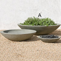 Thumbnail for Campania International Cast Stone Low Zen Bowl Large Urn/Planter Campania International 