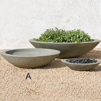Thumbnail for Campania International Cast Stone Low Zen Bowl Medium Urn/Planter Campania International 