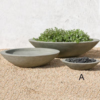 Thumbnail for Campania International Cast Stone Low Zen Bowl Small Urn/Planter Campania International 