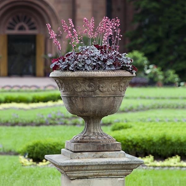 Campania International Cast Stone Smithsonian Foliated Scroll Urn Urn/Planter Campania International 