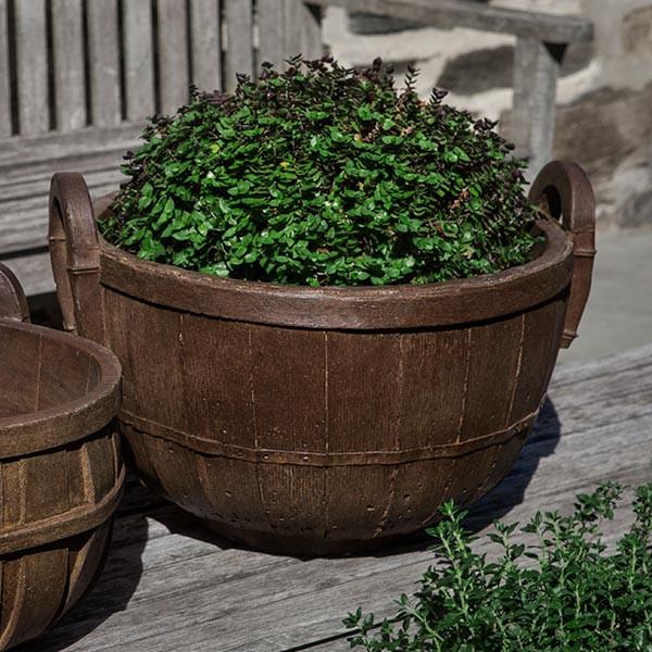 Campania International Cast Stone Apple Basket Planter, Large Urn/Planter Campania International 