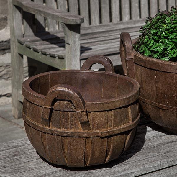 Campania International Cast Stone Apple Basket Planter, Small Urn/Planter Campania International 