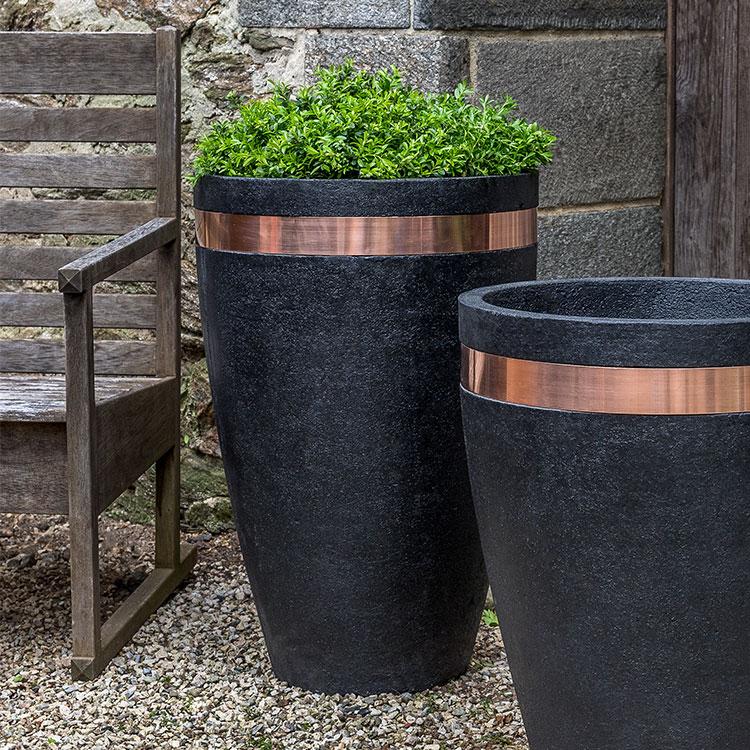 Campania International Moderne Tapered Tall Planter Urn/Planter Campania International 