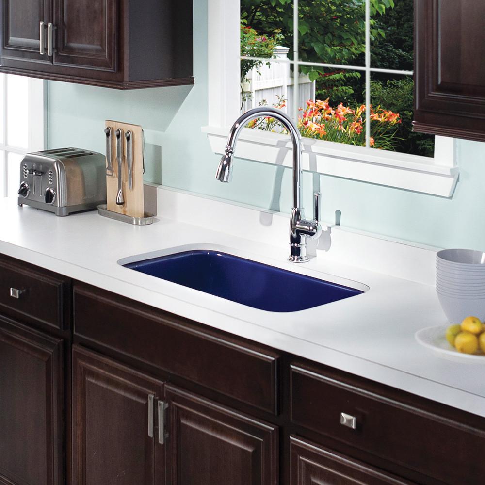 the enameled kitchen sink