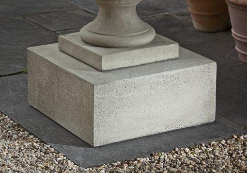 Campania International Cast Stone Textured Low Sq Pedestal Urn/Planter Campania International 