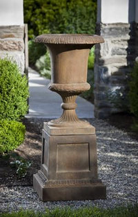 Thumbnail for Campania International Cast Stone Williamsburg Jefferson Pedestal Urn/Planter Campania International 
