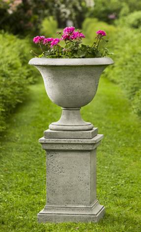 Campania International Cast Stone Greenwich Rustic Pedestal Urn/Planter Campania International 