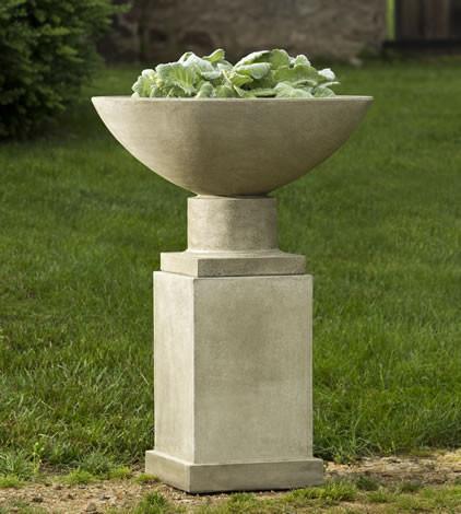 Campania International Cast Stone Savoy Pedestal Urn/Planter Campania International 