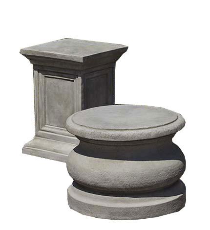 Campania International Cast Stone Square Pedestal Urn/Planter Campania International 