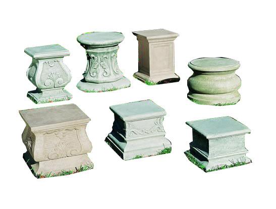 Campania International Cast Stone Plain Quadro Pedestal Urn/Planter Campania International 