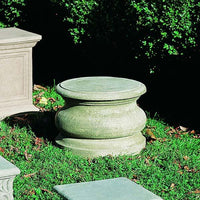 Thumbnail for Campania International Cast Stone Low Round Plain Pedestal Urn/Planter Campania International 