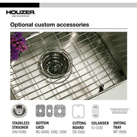 Thumbnail for Houzer Premiere Gourmet Series Topmount Stainless Steel 4-Hole Triple Bowl Kitchen Sink Kitchen Sink - Topmount Houzer 
