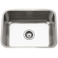 Thumbnail for Houzer Eston Series Undermount Stainless Steel Single Bowl Kitchen Sink, 16 Gauge Kitchen Sink- Undermount Houzer 