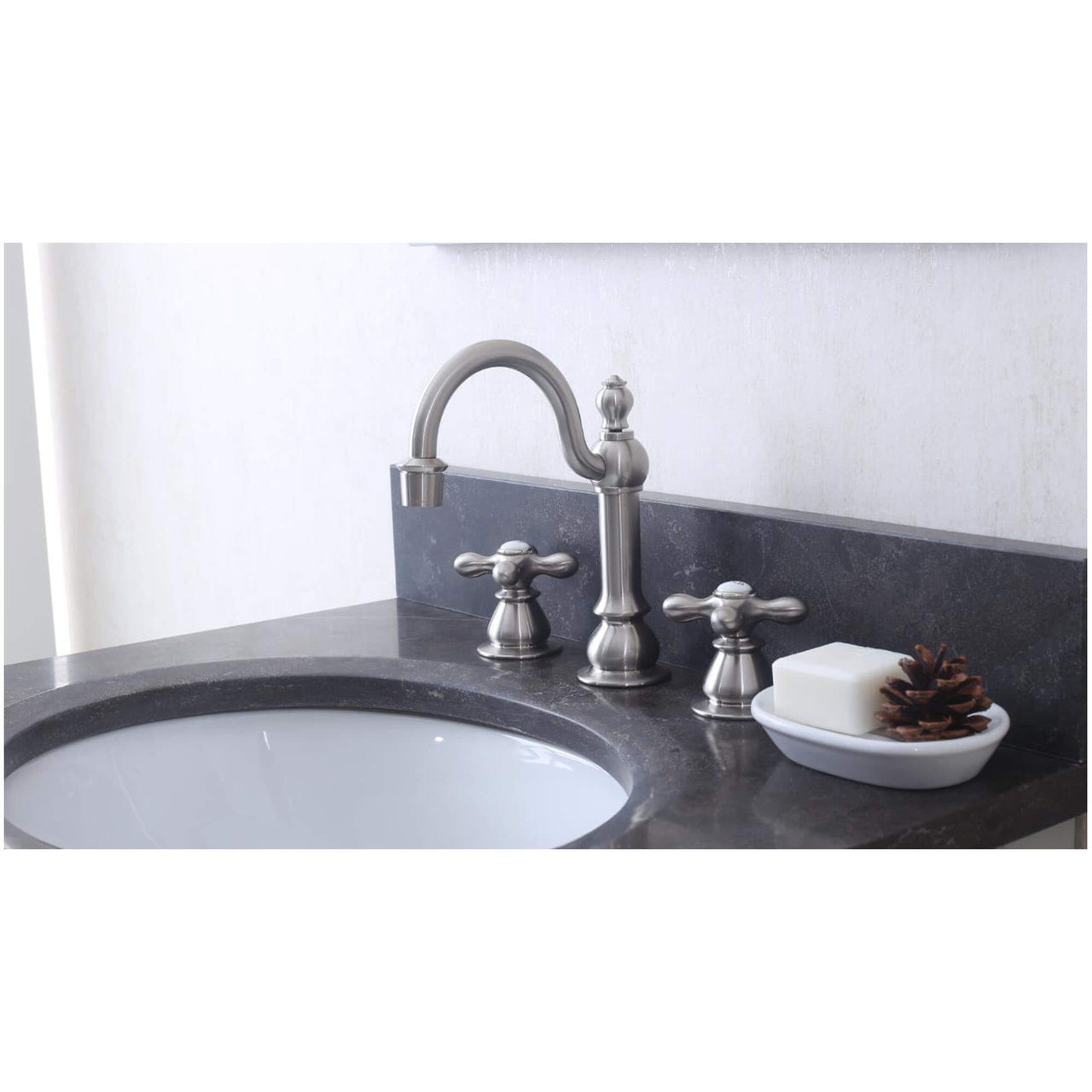 POTENZA 24" Earl Grey Single Sink Bathroom Vanity And Faucet Vanity Water Creation 