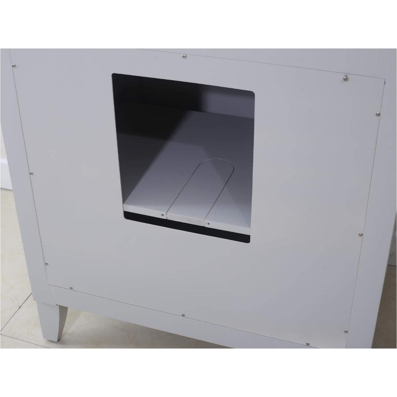 POTENZA 30" Earl Grey Single Sink Bathroom Vanity With Matching Framed Mirror Vanity Water Creation 