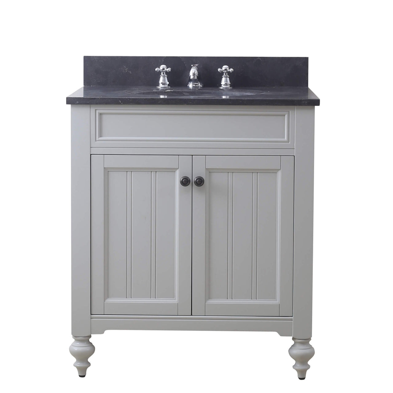POTENZA 30" Earl Grey Single Sink Bathroom Vanity With Matching Framed Mirror Vanity Water Creation 