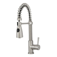 Thumbnail for Virtu USA PSK-1007-BN Ceto Brushed Nickel Single Handle Faucet Kitchen Faucet Virtu USA 