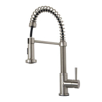 Thumbnail for Virtu USA PSK-1008-BN Arvia Brushed Nickel Single Handle Faucet Kitchen Faucet Virtu USA 
