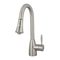 Thumbnail for Virtu USA PSK-901-BN Varuna Brushed Nickel Single Handle Faucet Kitchen Faucet Virtu USA 
