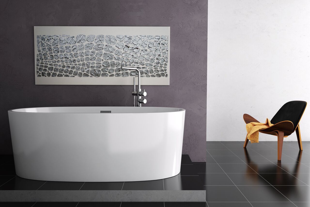 Latoscana Perlato Firenze 67" Freestanding Soaker Tub bathtub and showerhead faucet systems Latoscana 