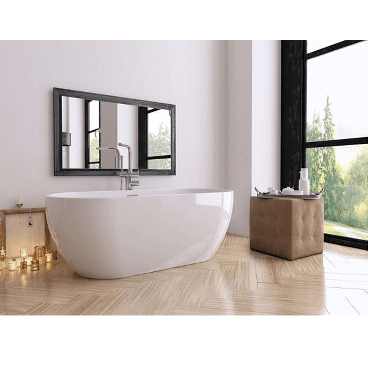 Latoscana Perlato Venezia 66" Freestanding Soaker Tub bathtub and showerhead faucet systems Latoscana 