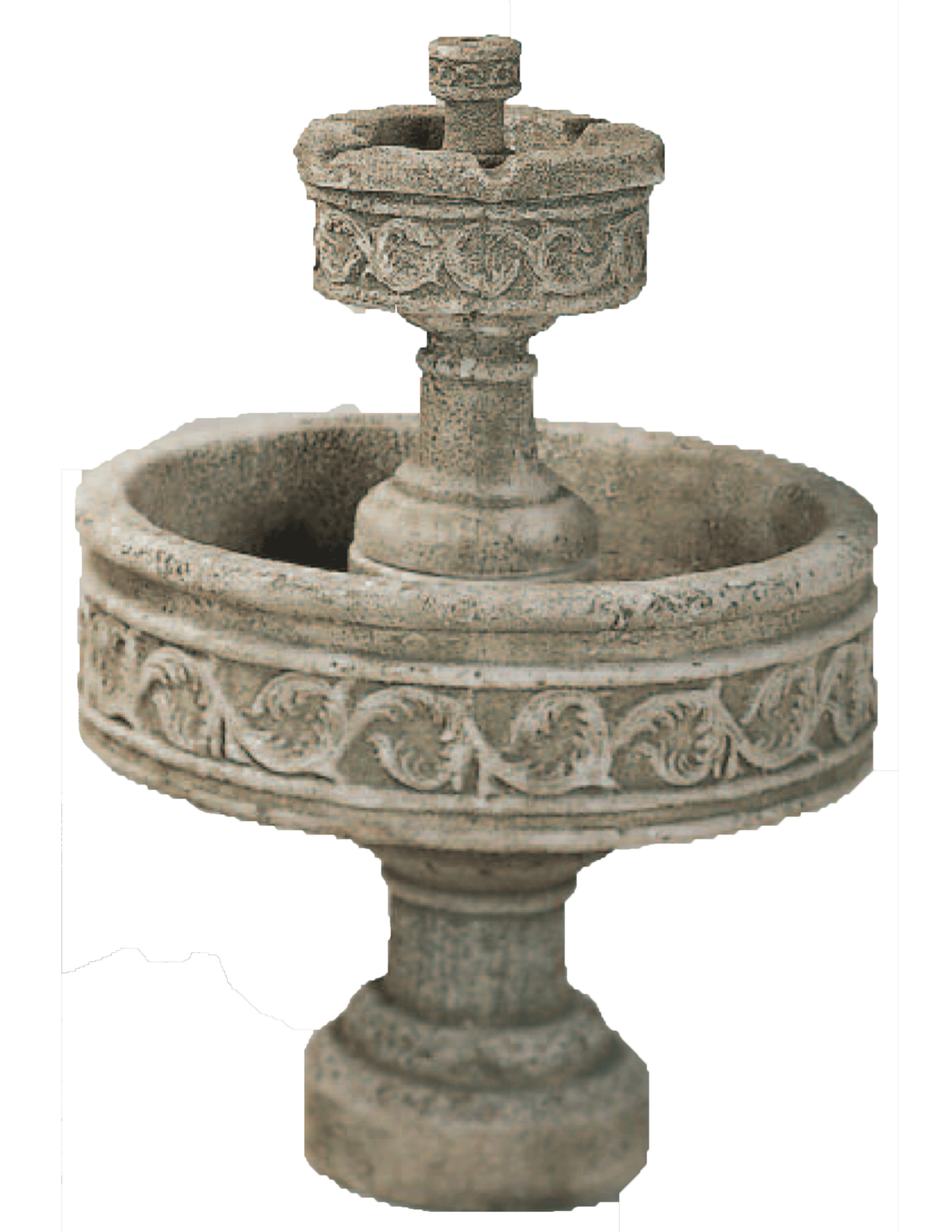 Paestum Two Tier Cast Stone Outdoor Garden Fountains Fountain Tuscan 