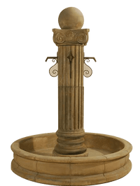 Thumbnail for Pantheon Outdoor Cast Stone Garden Fountain W/ Ball For Rustic Spouts Fountain Tuscan 
