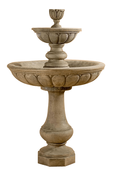Peotta Two Tier Outdoor Cast Stone Garden Fountain Fountain Tuscan 