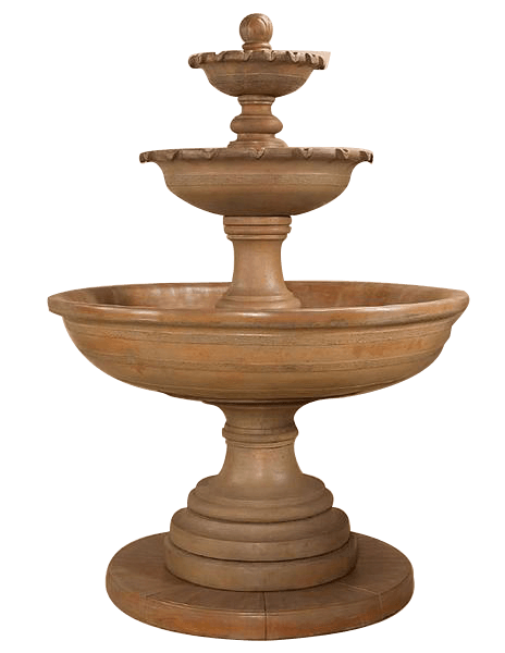 Porta Elisa Three Tier Outdoor Cast Stone Garden Fountain Fountain Tuscan 