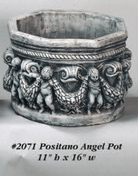 Thumbnail for Positano Angel Pot Cast Stone Outdoor Garden Planter Planter tuscan 