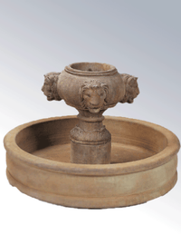 Thumbnail for Positano Pond Cast Stone Outdoor Garden Fountain With Spout Fountain Tuscan 