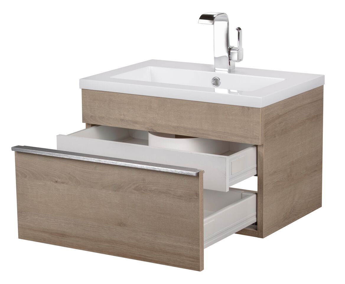 Trough Collection 24" Wall Mount Modern Bathroom Vanity - Organic By Cutler Cutler Kitchen & Bath Vanity 