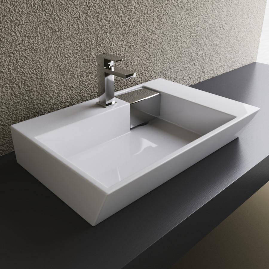 Cantrio Vitreous Top Mount PS-505 Modern Sink Ceramic Series Cantrio 