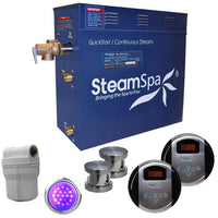 Thumbnail for SteamSpa RY1050BN Royal 10.5 KW QuickStart Acu-Steam Bath Generator Package in Brushed Nickel Steam Generators SteamSpa 