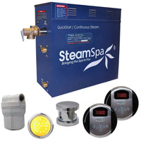 Thumbnail for SteamSpa Royal 9 KW QuickStart Acu-Steam Bath Generator Package in Brushed Nickel Steam Generators SteamSpa 