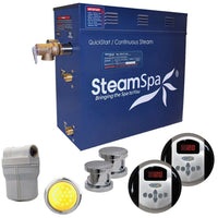 Thumbnail for SteamSpa RY1050CH Royal 10.5 KW QuickStart Acu-Steam Bath Generator Package in Polished Chrome Steam Generators SteamSpa 