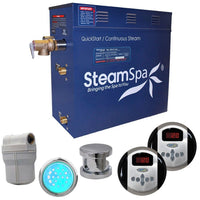 Thumbnail for SteamSpa Royal 7.5 KW QuickStart Acu-Steam Bath Generator Package in Polished Chrome Steam Generators SteamSpa 