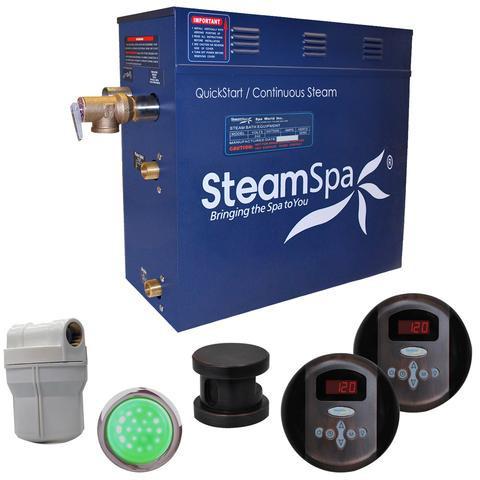 SteamSpa Royal 4.5 KW QuickStart Acu-Steam Bath Generator Package in Oil Rubbed Bronze Steam Generators SteamSpa 