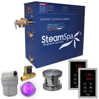 Thumbnail for SteamSpa RYT450BN-A Royal 4.5 KW QuickStart Acu-Steam Bath Generator Package with Built-in Auto Drain in Brushed Nickel Steam Generators SteamSpa 