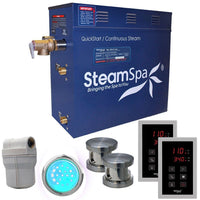 Thumbnail for SteamSpa Royal 12 KW QuickStart Acu-Steam Bath Generator Package in Brushed Nickel Steam Generators SteamSpa 