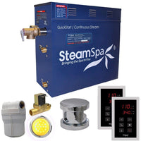 Thumbnail for SteamSpa RYT450CH-A Royal 4.5 KW QuickStart Acu-Steam Bath Generator Package with Built-in Auto Drain in Polished Chrome Steam Generators SteamSpa 