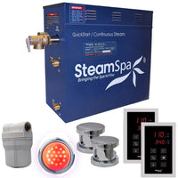 Thumbnail for SteamSpa Royal 12 KW QuickStart Acu-Steam Bath Generator Package in Polished Chrome Steam Generators SteamSpa 