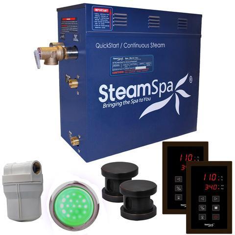 SteamSpa Royal 12 KW QuickStart Acu-Steam Bath Generator Package in Oil Rubbed Bronze Steam Generators SteamSpa 