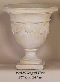Thumbnail for Regal Urn Cast Stone Outdoor Garden Planter Planter Tuscan 