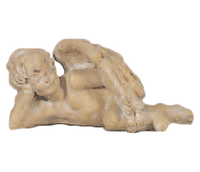 Thumbnail for Resting Angel Cast Stone Outdoor Asian Collection Statues Tuscan 