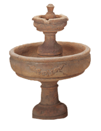 Thumbnail for Rosa Two Tier Cast Stone Outdoor Garden Fountains Fountain Tuscan 