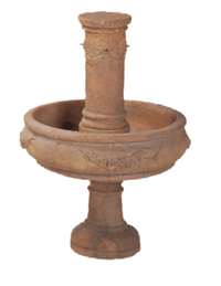 Thumbnail for Rosa Column Cast Stone Outdoor Garden Fountains With Spout Fountain Tuscan 