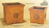 Thumbnail for Rosetta Square Planter Cast Stone Outdoor Garden Planter Planter Tuscan 