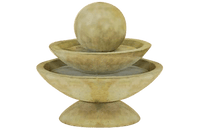 Thumbnail for Round Combo Outdoor Cast Stone Garden Fountain Fountain Tuscan 