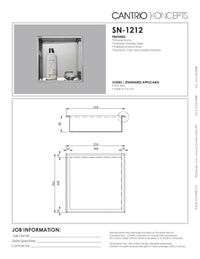 Thumbnail for Cantrio Stainless Steel Shower Niche SN-1212 Accessories Cantrio 